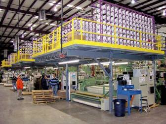 Textile Equipment Mezzanine - Product Storage Solution by KABTech