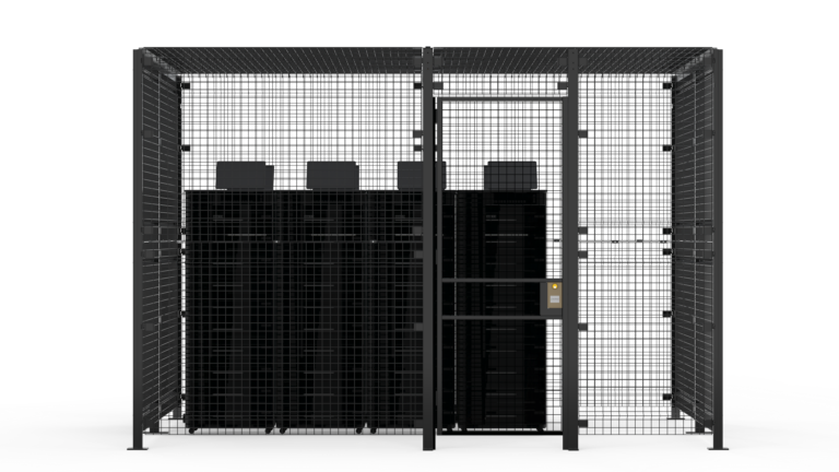 Frameless wire mesh partitions allow for in-the-field modifications