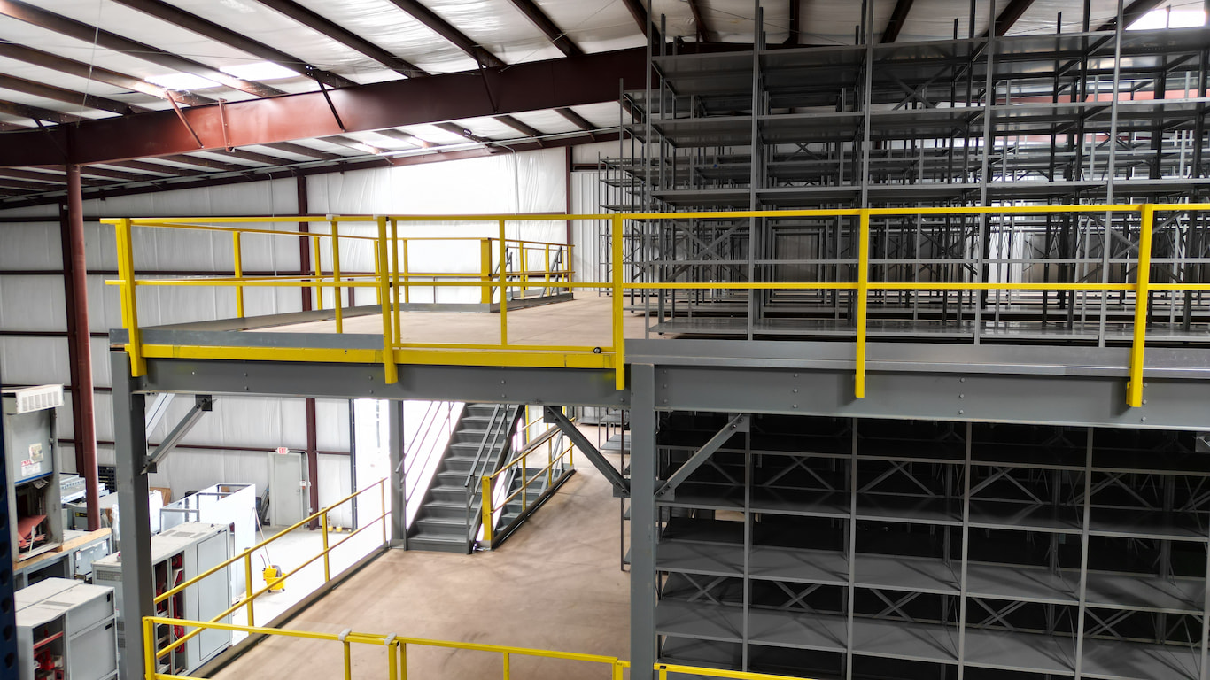 A KABTech multi-level steel mezzanine
