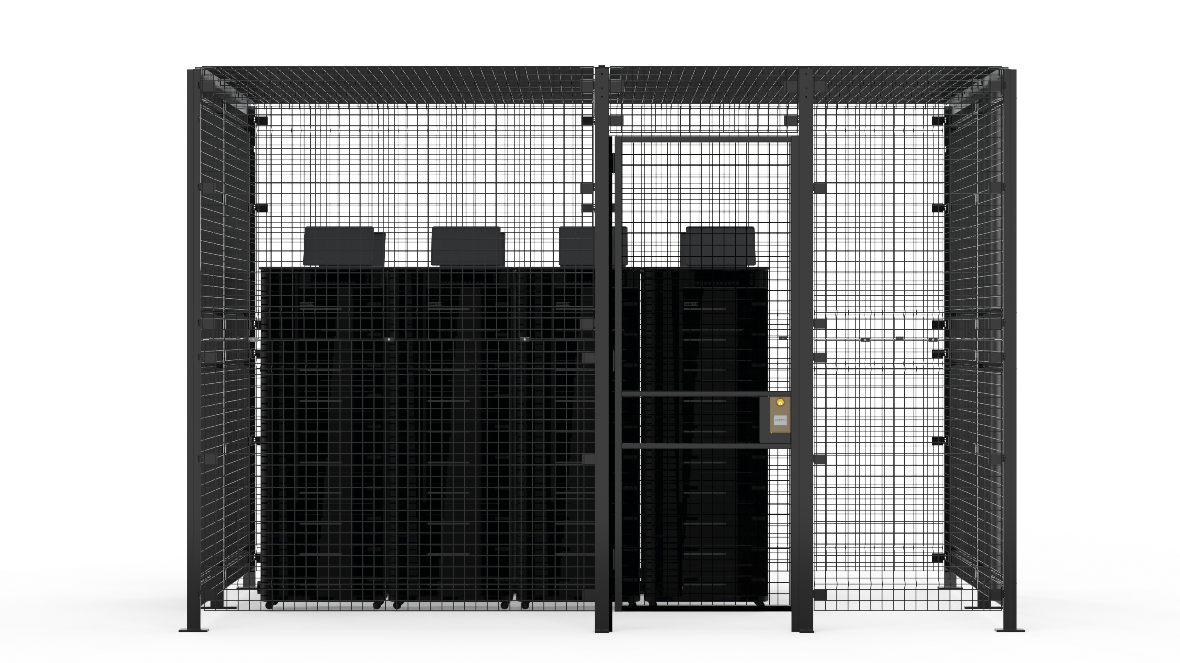 Frameless wire mesh partitions allow for in-the-field modifications