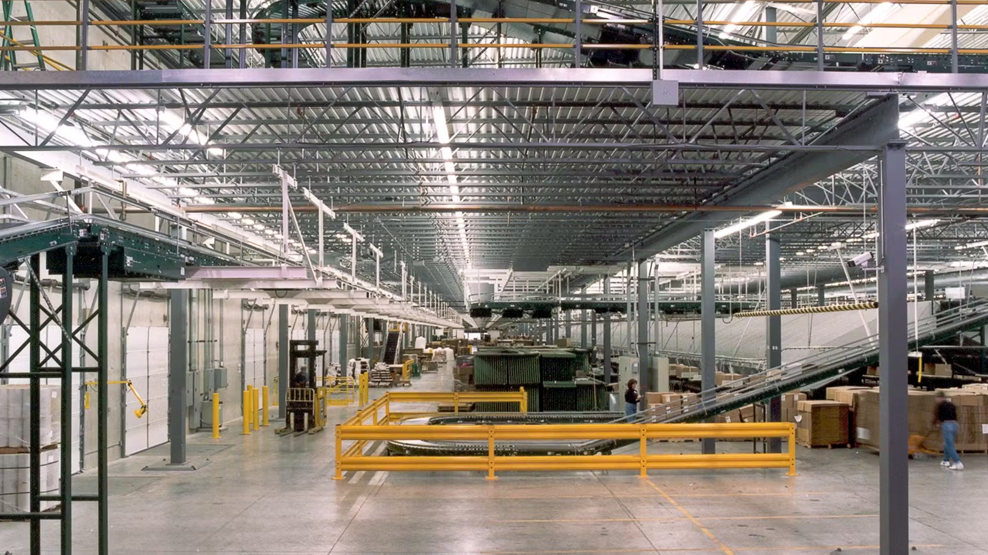 Full mezzanine system by KABTech in use at a facility