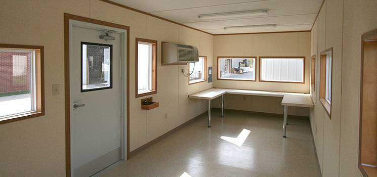 The interior of a large KABTech-made guard shack