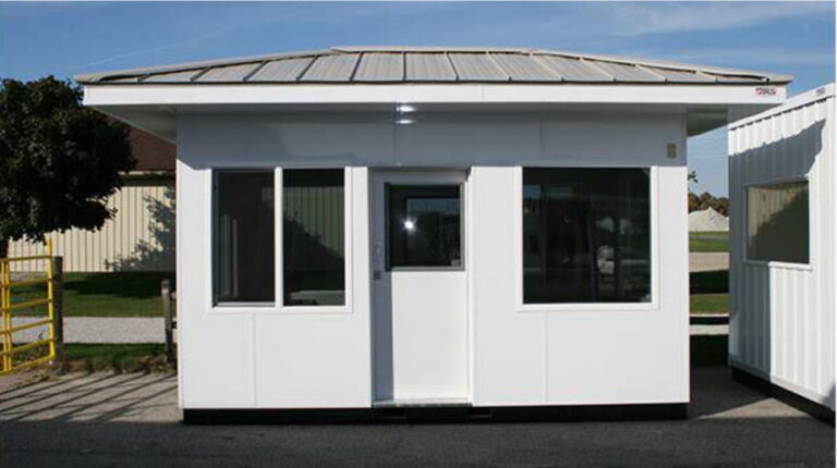 Prefab guard shack designed and installed by KABTech