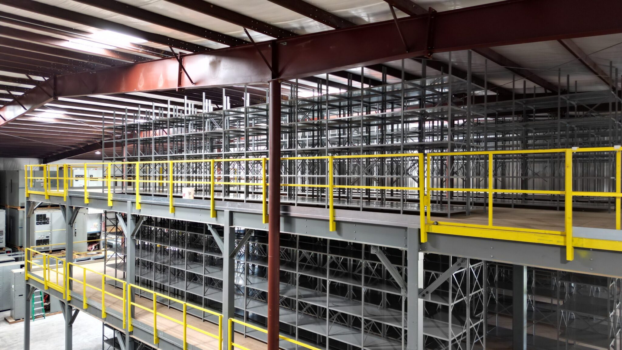Multi-level storage mezzanine by KABTech Corp