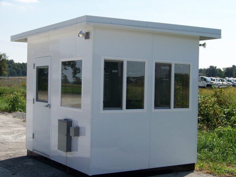 White, Stand-Alone Prefabricated Guard Booth Built By KABTech