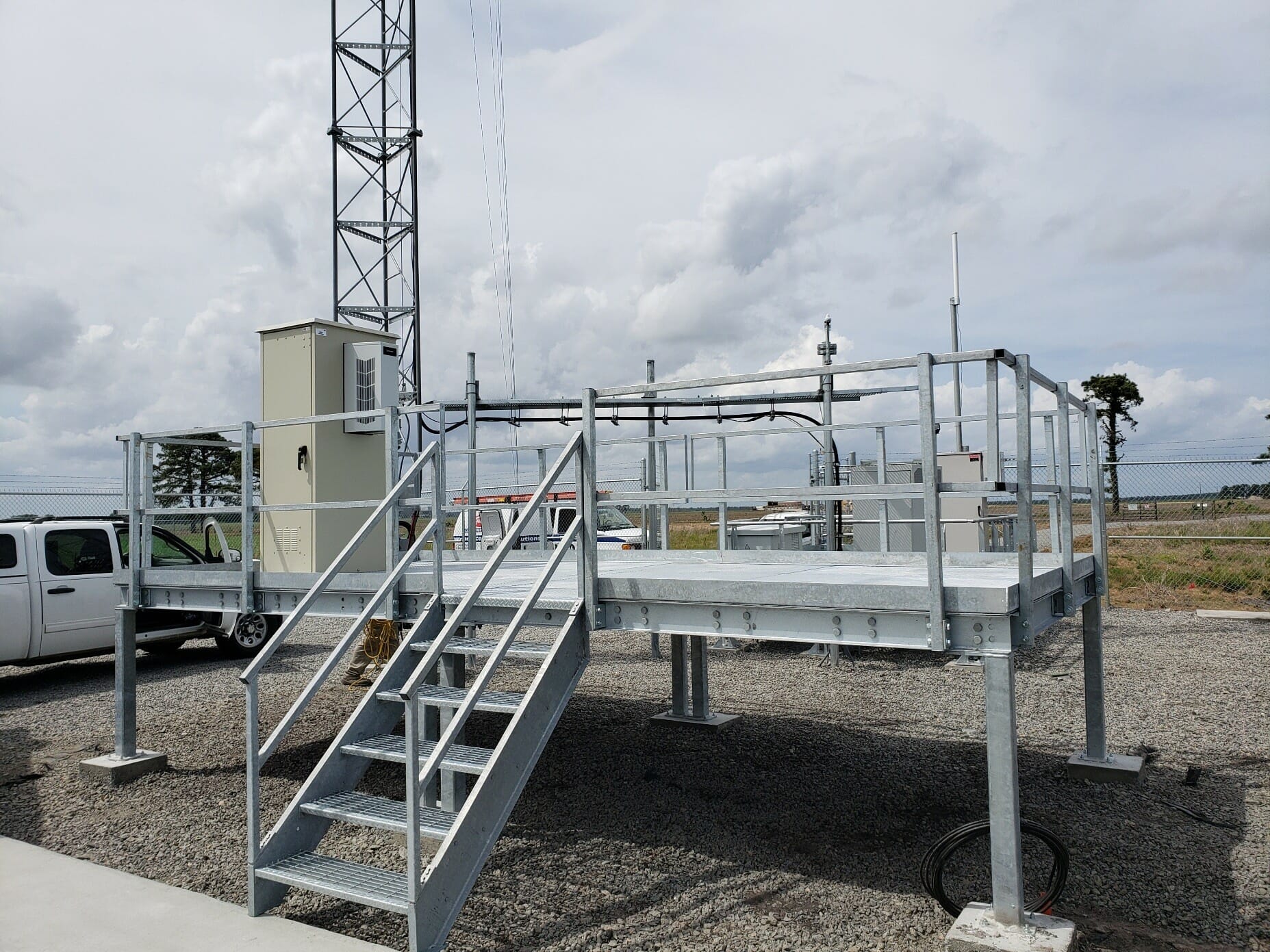 Outdoor Steel Equipment Platform Installed by KABTech USA
