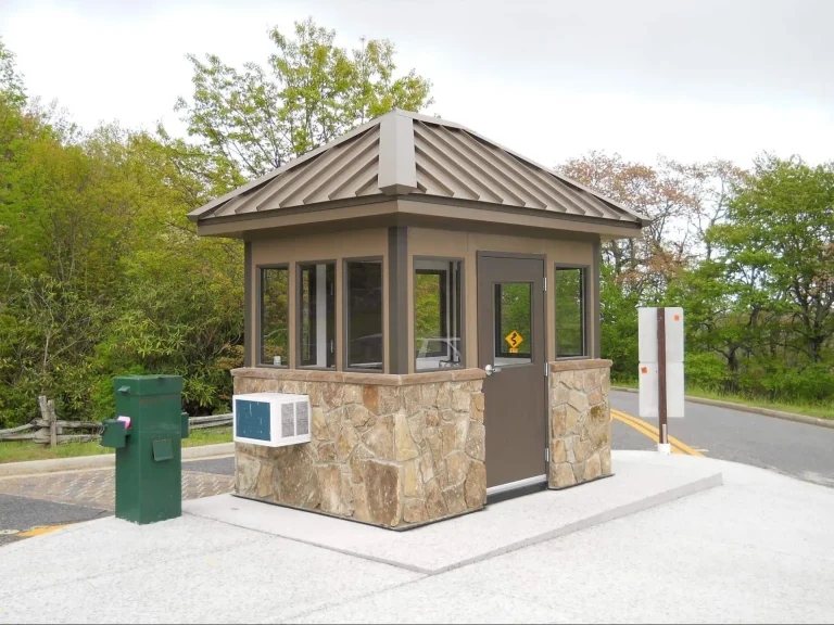 Brown Stone Modular Security Booth Installed by KABTech USA